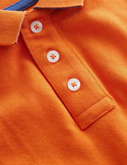 Piqué Polo Shirt-Fire Opal