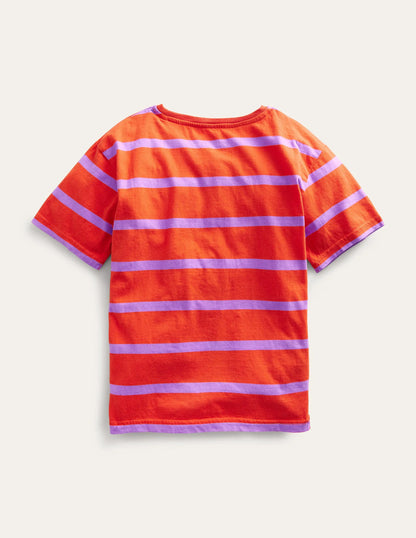 Relaxed T-shirt-Mandarin Orange/ Lupin