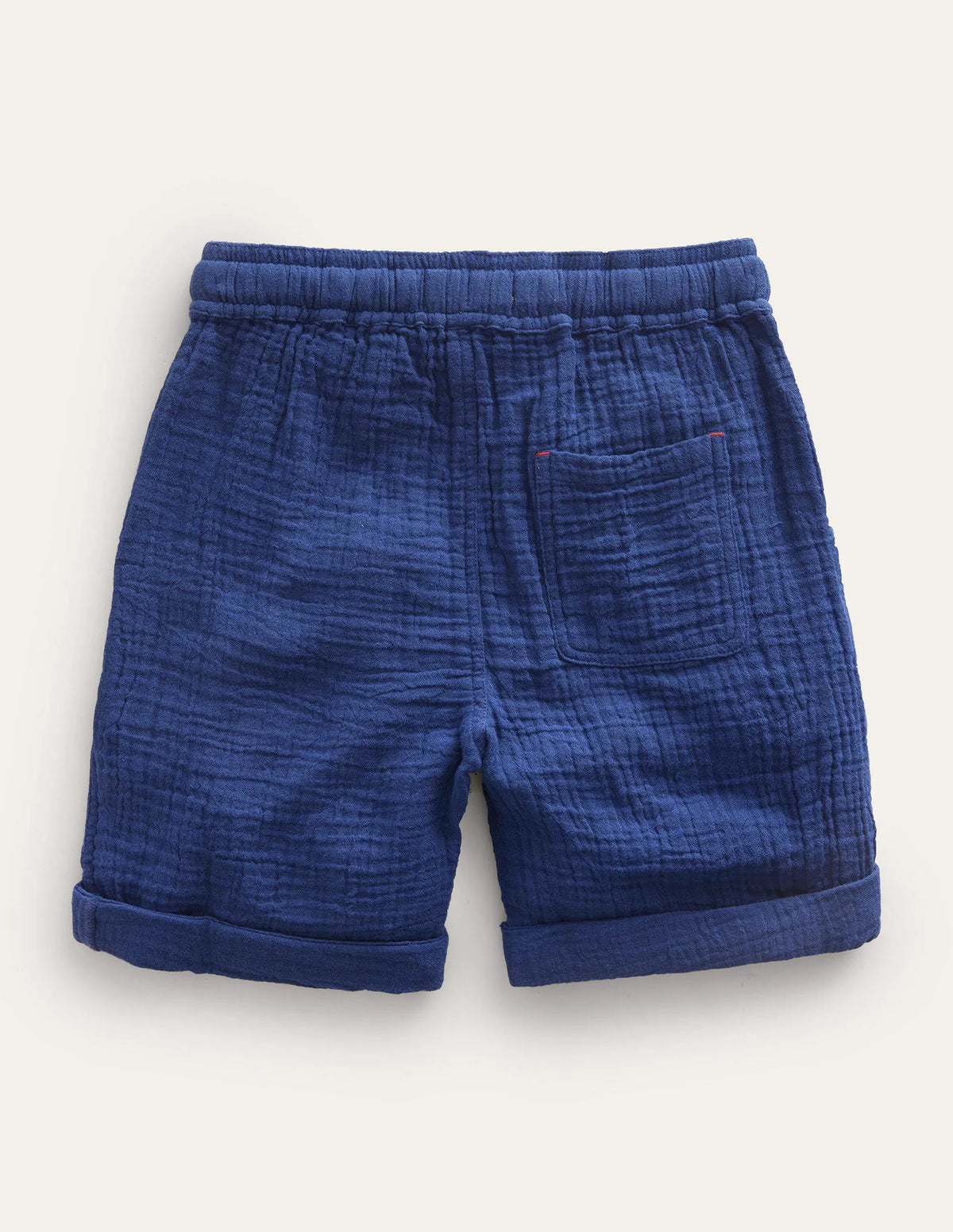 Drawstring Vacation Shorts-Dark Chambray