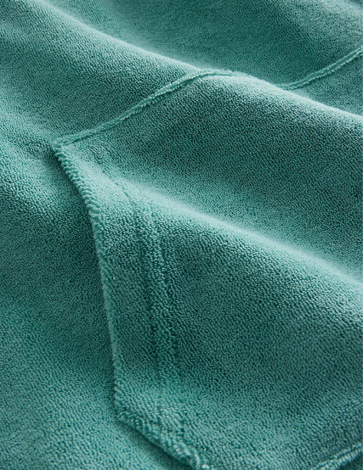 Towelling Hoodie-Cove Blue