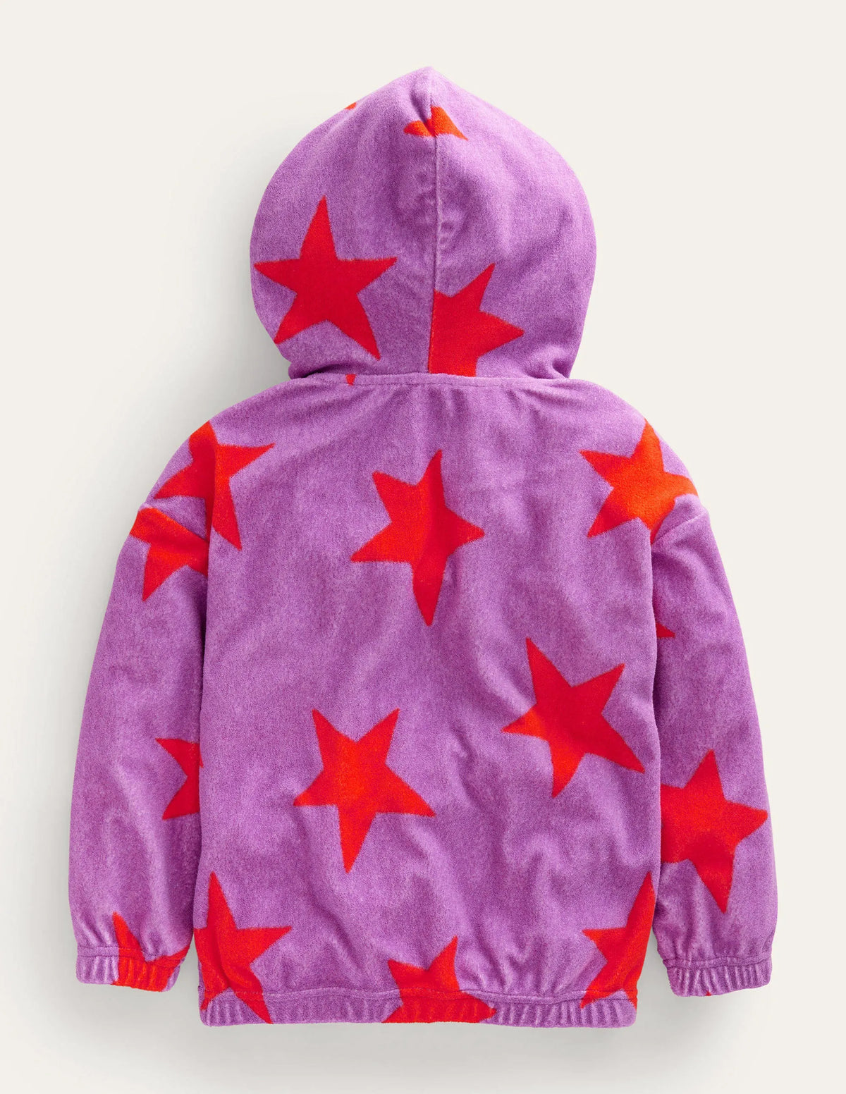 Towelling Hoodie-Radiant Orchid Star