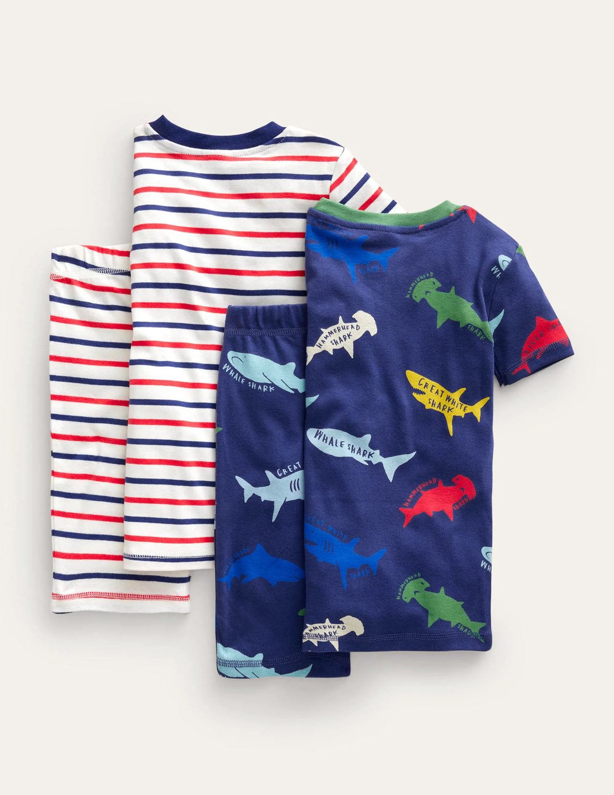 Twin Pack Snug Short Pajamas-Starboard Mutli Sharks