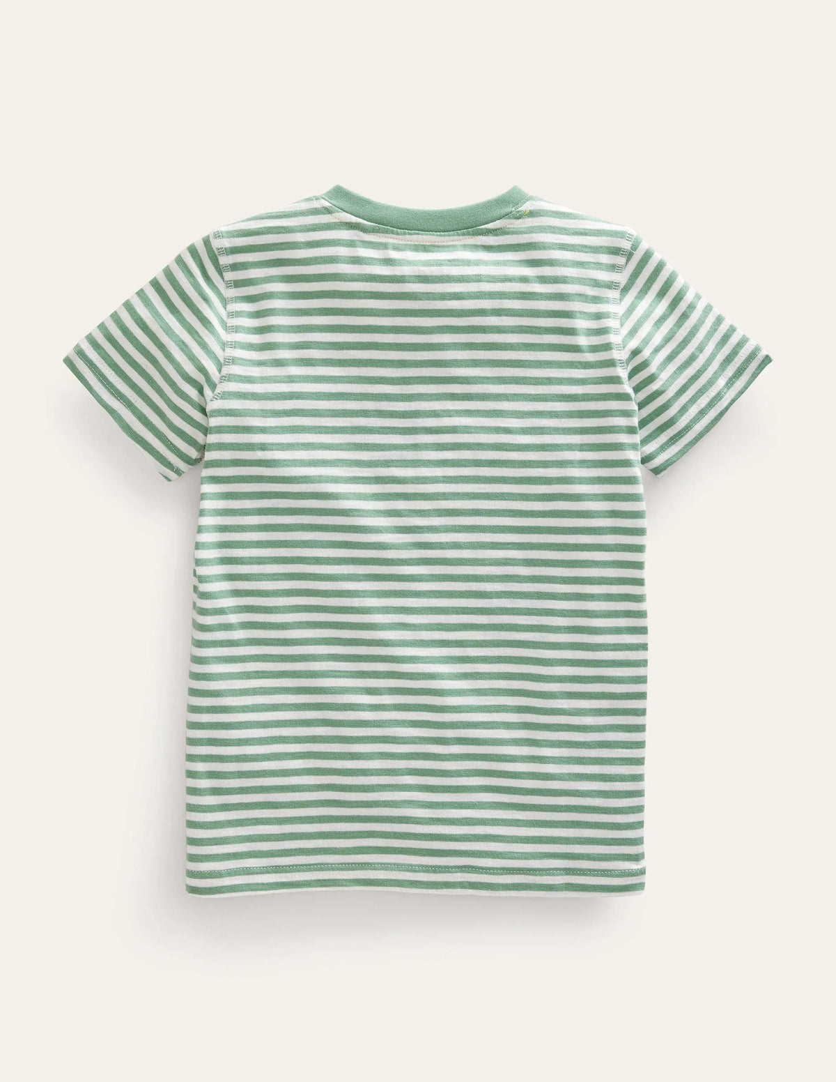Washed Cotton Henley T-shirt-Pea Green