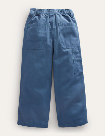 Canvas Carpenter Pants-Robot Blue