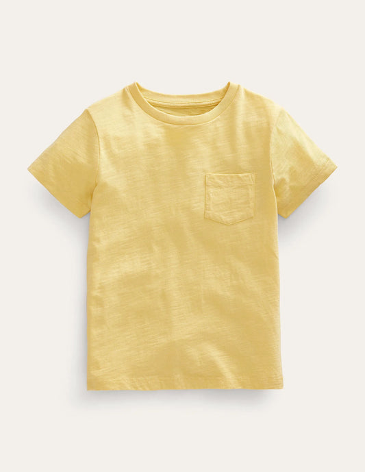 Washed Slub T-shirt-Buttercup Yellow