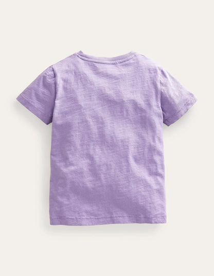 Washed Slub T-shirt-Misty Lavender