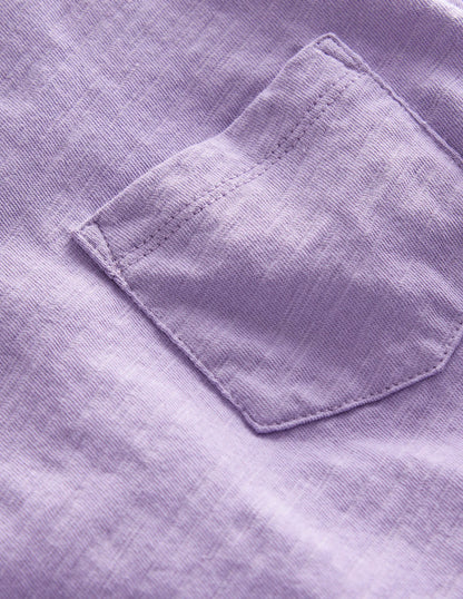 Washed Slub T-shirt-Misty Lavender