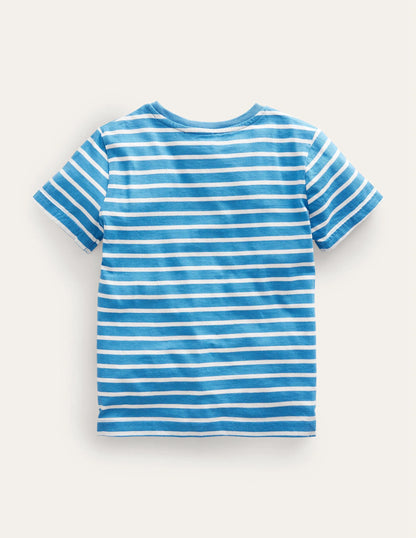 Lift-the-flap Truck T-Shirt-Elizabethan Blue/ Ivory Truck