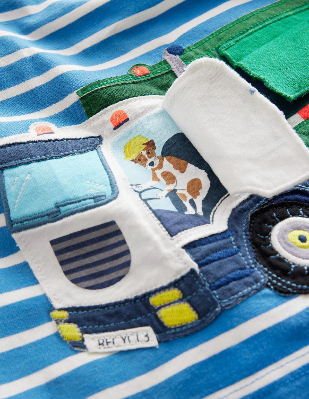 Lift-the-flap Truck T-Shirt-Elizabethan Blue/ Ivory Truck