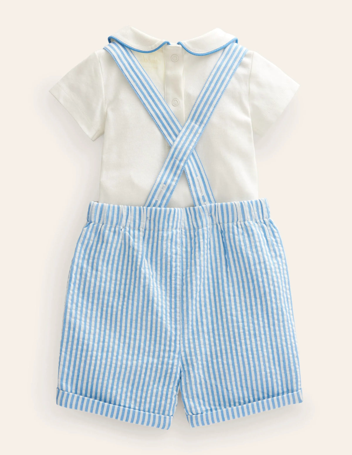 Nostalgic Bunny Playset-Ivory/Bright Bluebell Ticking
