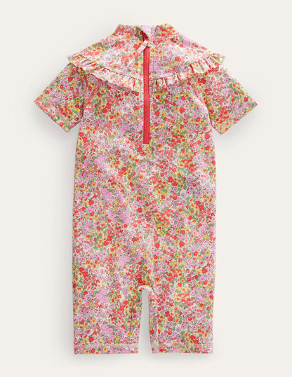 Frilly Surf Suit-Multi Spring Time Floral