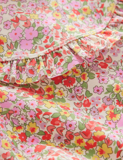 Frilly Surf Suit-Multi Spring Time Floral
