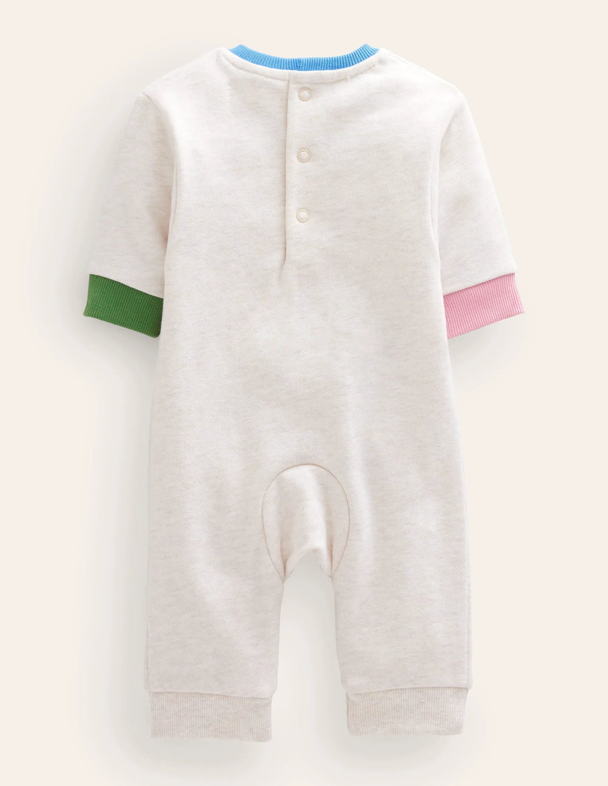 Jersey Logo Romper-Oatmeal Marl World
