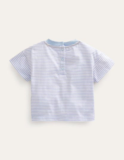 Relaxed T-shirt-Ivory/Blue World