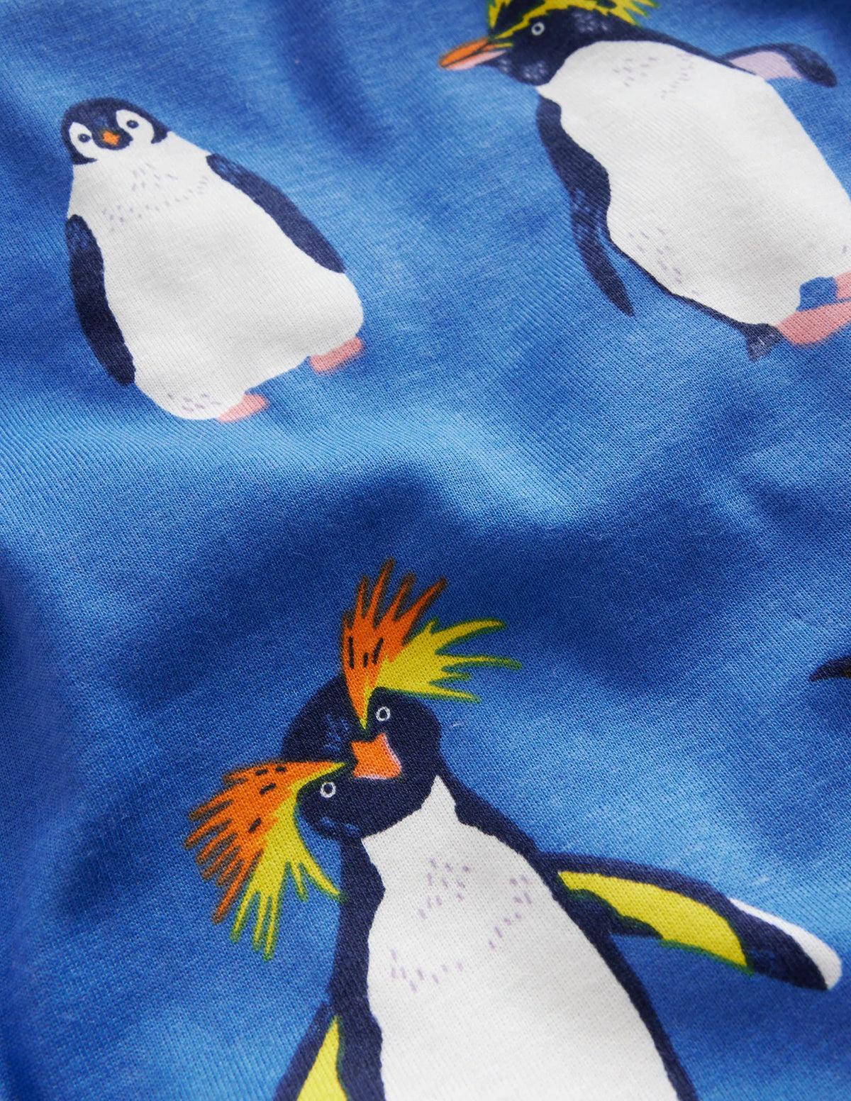 Snug Long John Pajamas-Blue Penguins