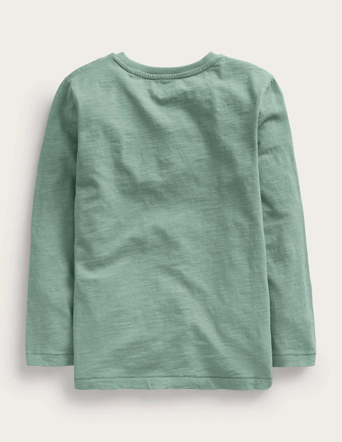 Long-sleeved Washed T-shirt-Green Smoke