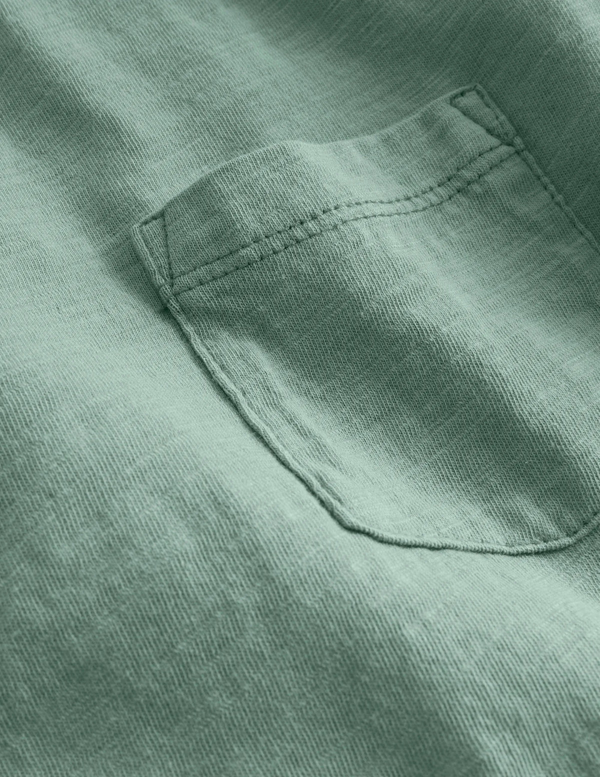 Long-sleeved Washed T-shirt-Green Smoke