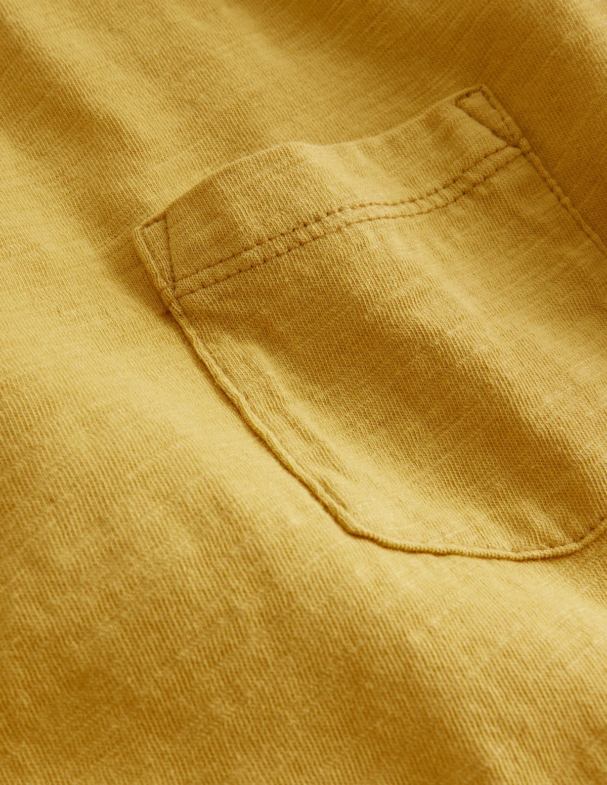 Long-sleeved Washed T-shirt-Oil Yellow