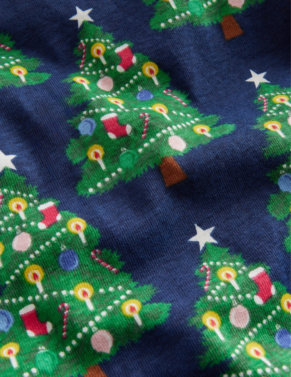 Single Glow-in-the-dark Pajama-College Navy Christmas