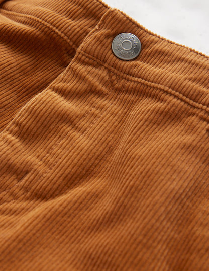 Straight Leg Cord Pants-Butterscotch Brown