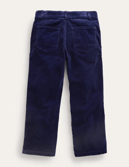 Straight Leg Cord Pants-College Navy
