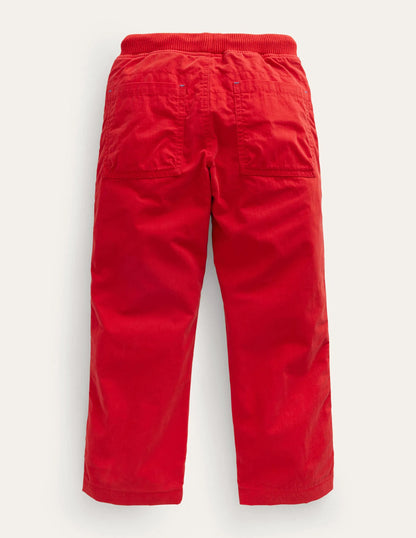 Cosy Lined Pants-Rouge Red