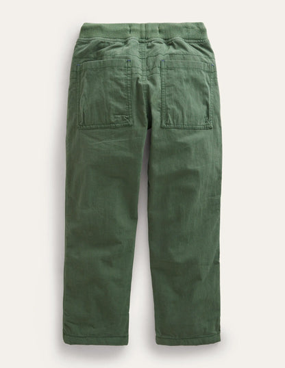 Cosy Lined Pants-Monster Green