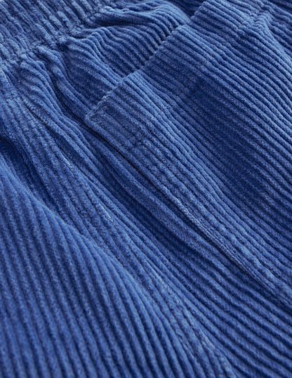 Chunky Pull-on Cord Pants-Delft Blue