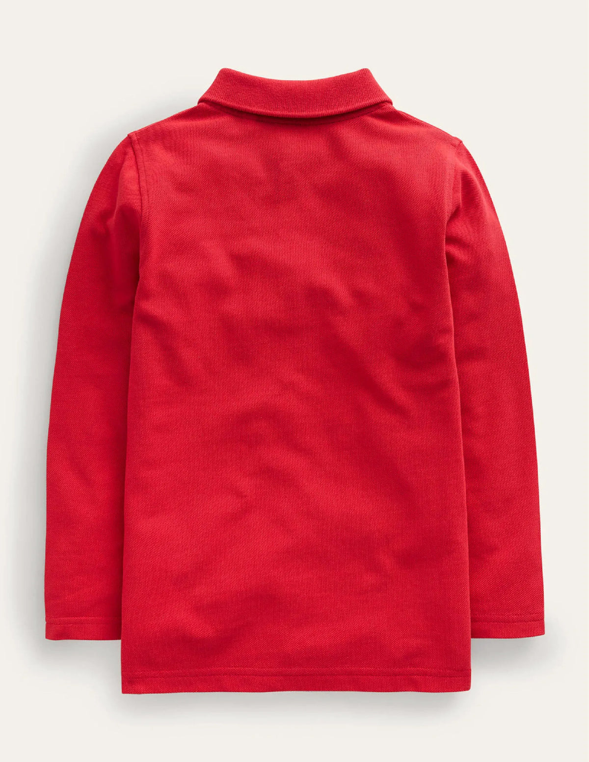Long Sleeve Pique Polo-Rockabilly Red