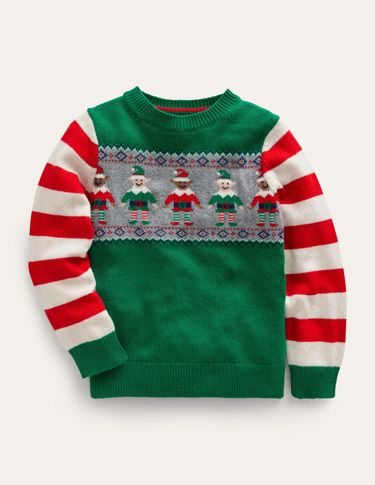 Elf Fair Isle Sweater-Veridian Green Elf