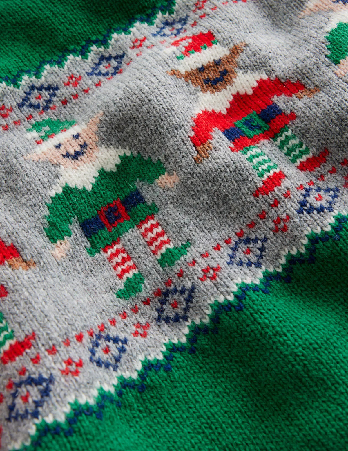 Elf Fair Isle Sweater-Veridian Green Elf
