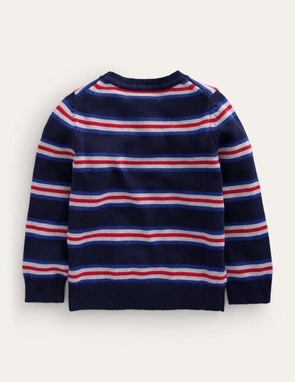 Sparkle Stripe Sweater-French Navy Stripe