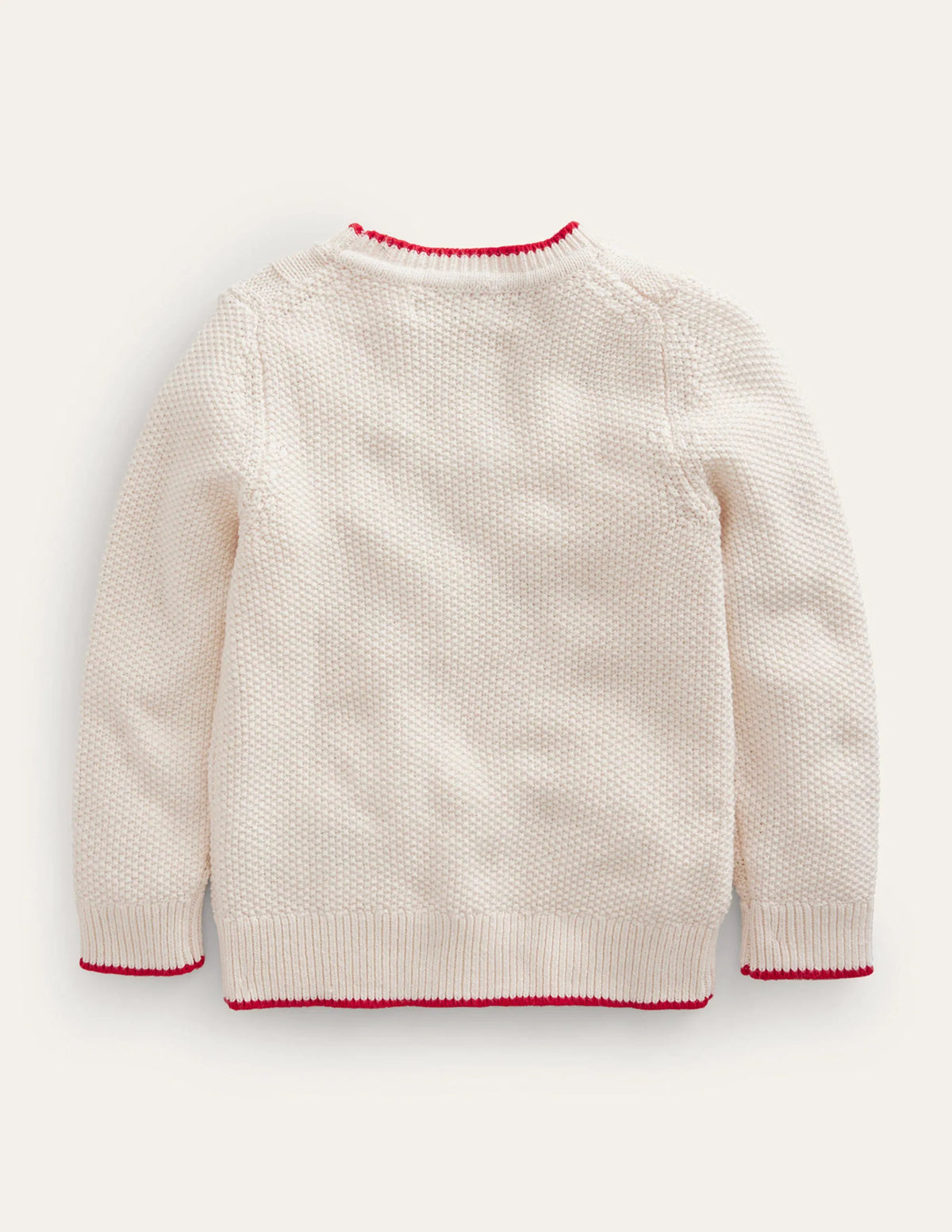 Rudolph Pom Pom Sweater-Ecru Marl