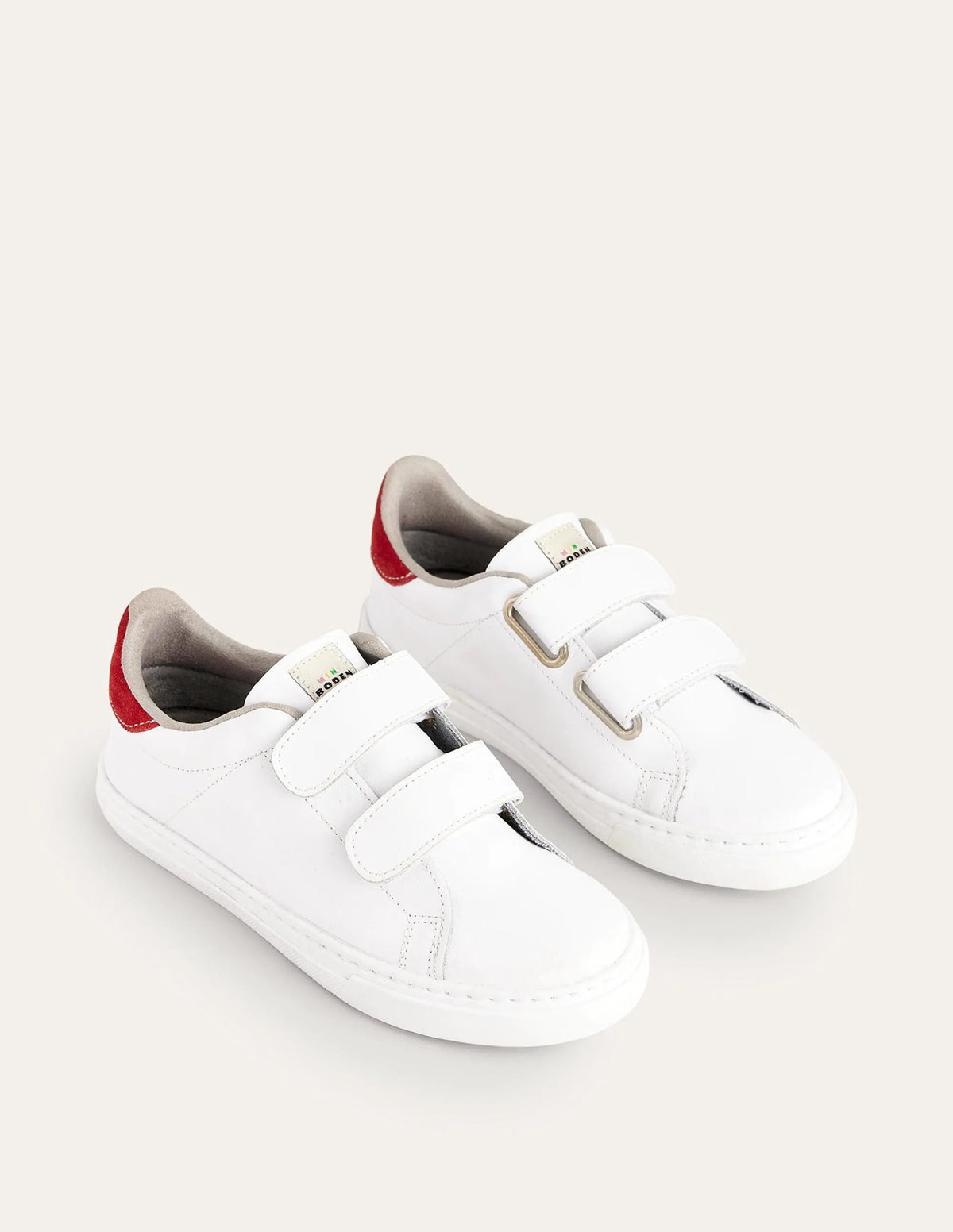 Double Strap Low Tops-White