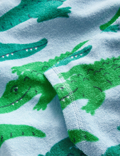 Towelling Throw-on-Bright Green Crocs