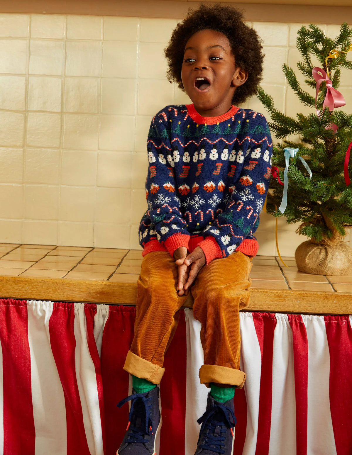 Straight Leg Cord Pants-Butterscotch Brown