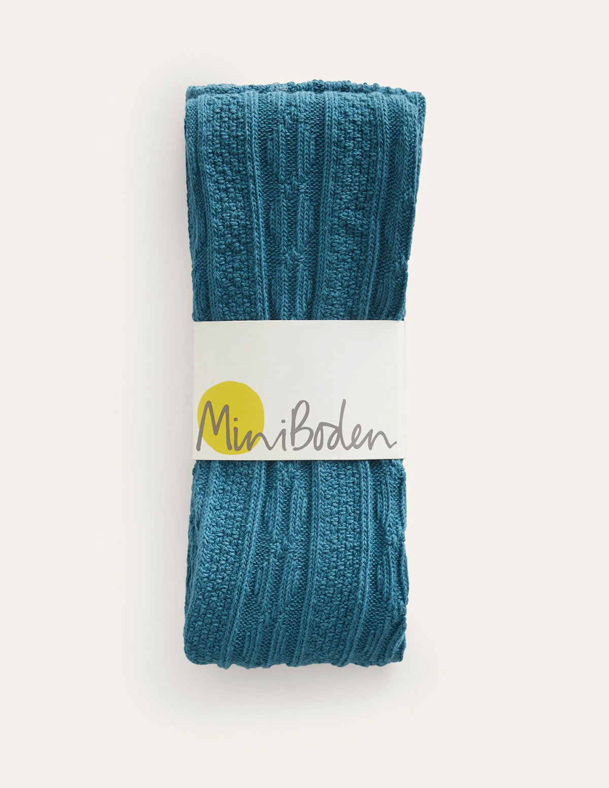 Cable Footless Tights-Larkspur Green