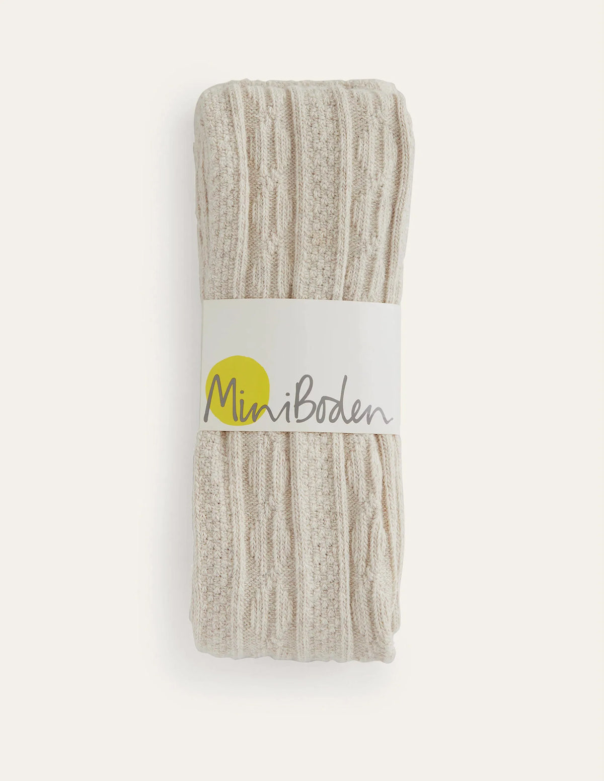 Cable Footless Tights-Oatmeal Marl