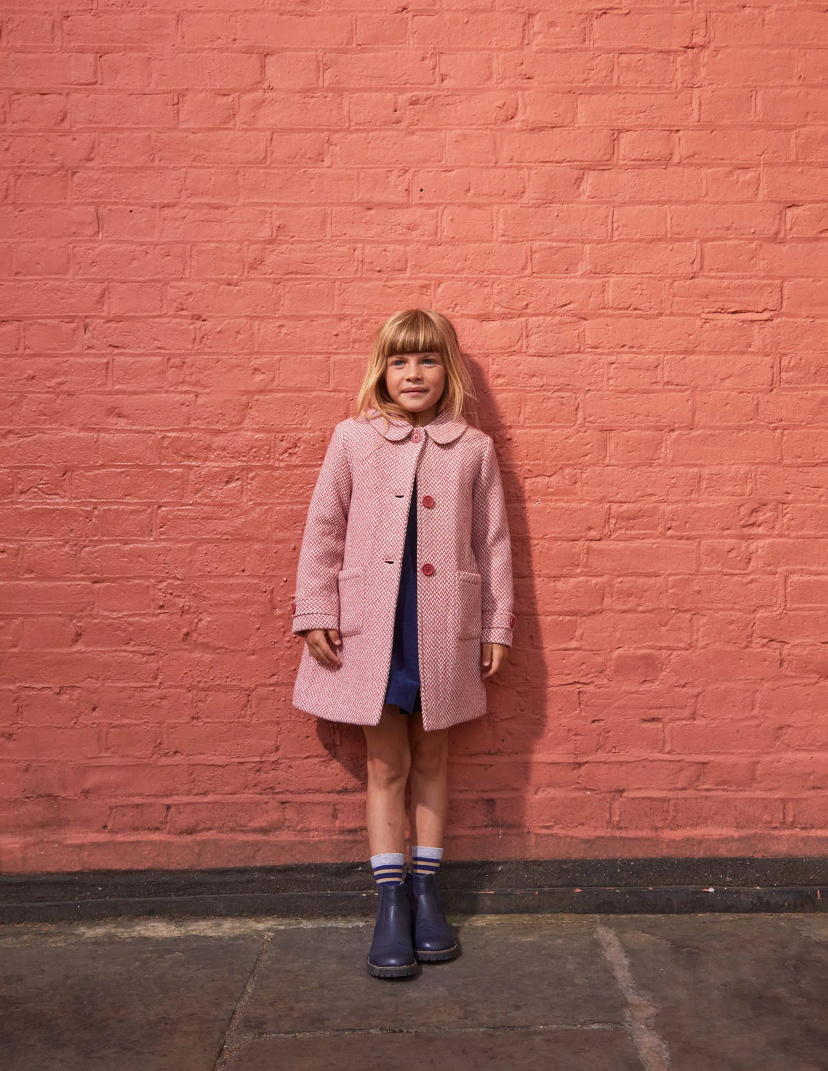 Wonderful Wool Blend Coat-Pink Twill