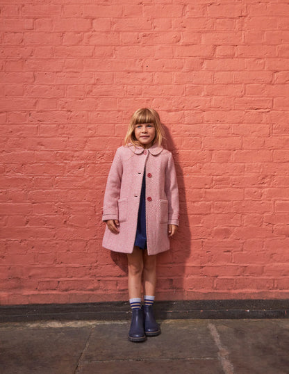 Wonderful Wool Blend Coat-Pink Twill