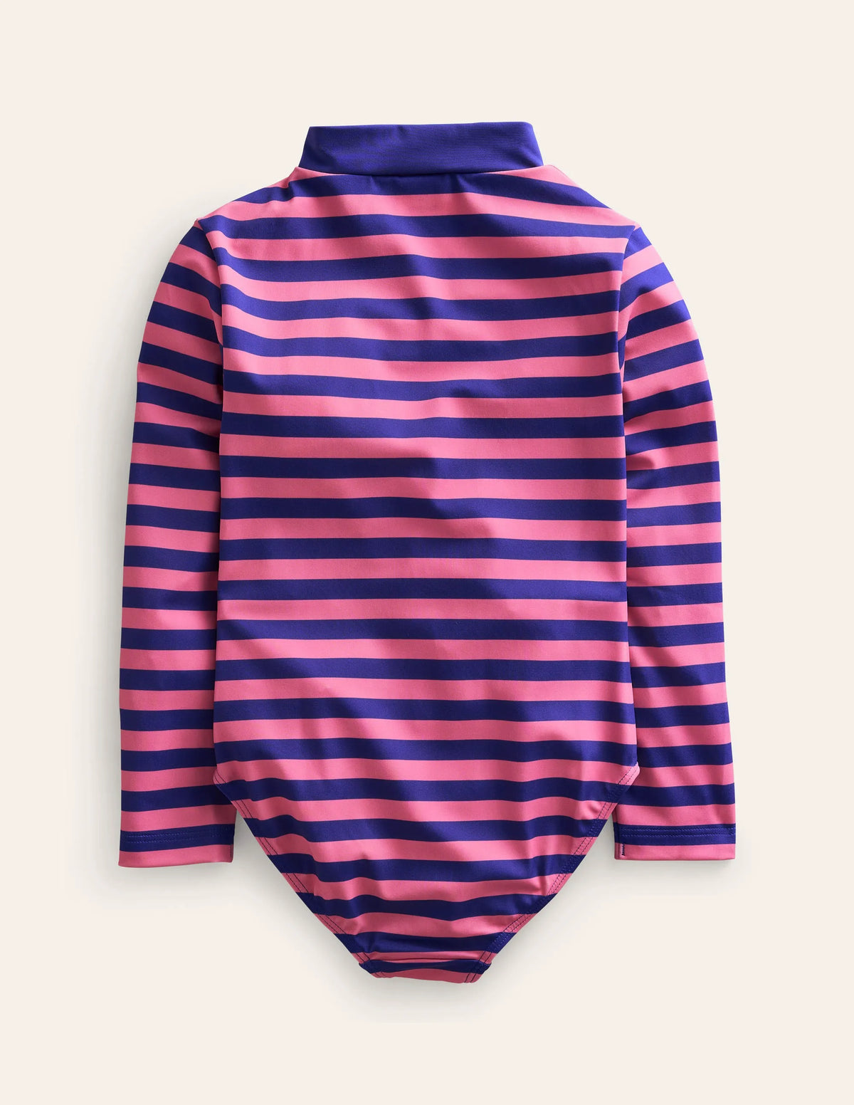 Long-sleeved Swimsuit-Azelea and Bluing Stripe