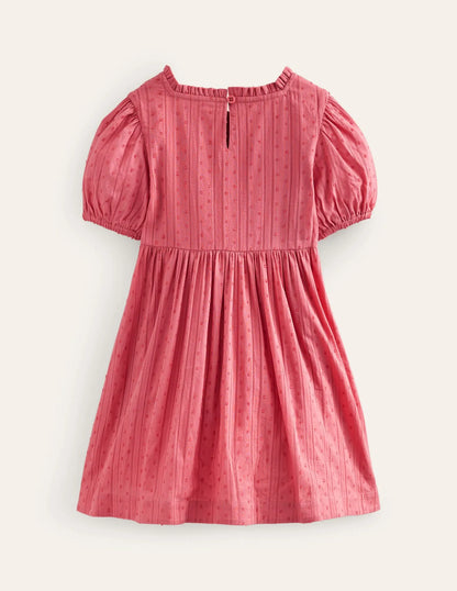 Embroidered Lace Dress-Blush Pink