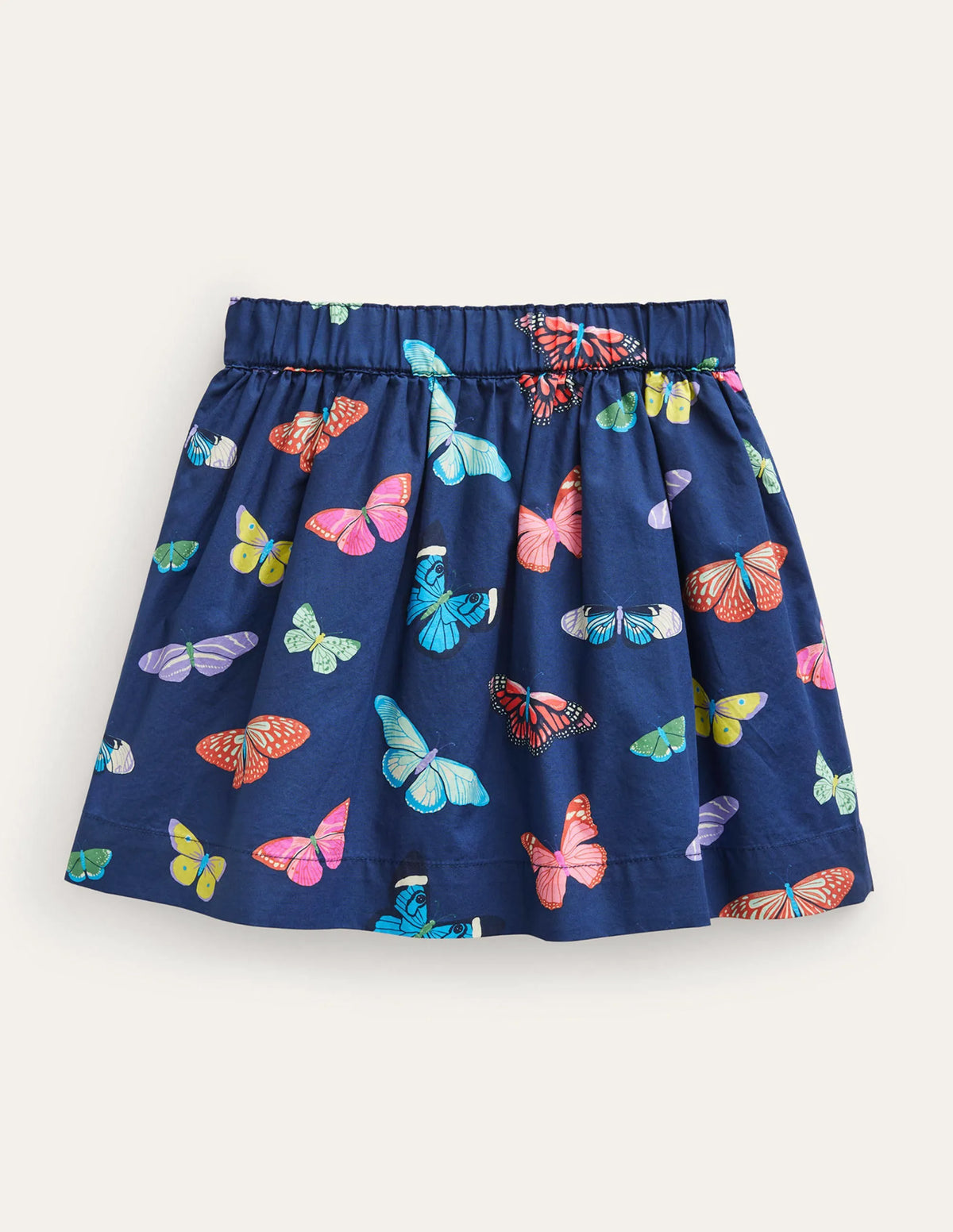 Pull On Twirly Skirt-College Navy Butterflies