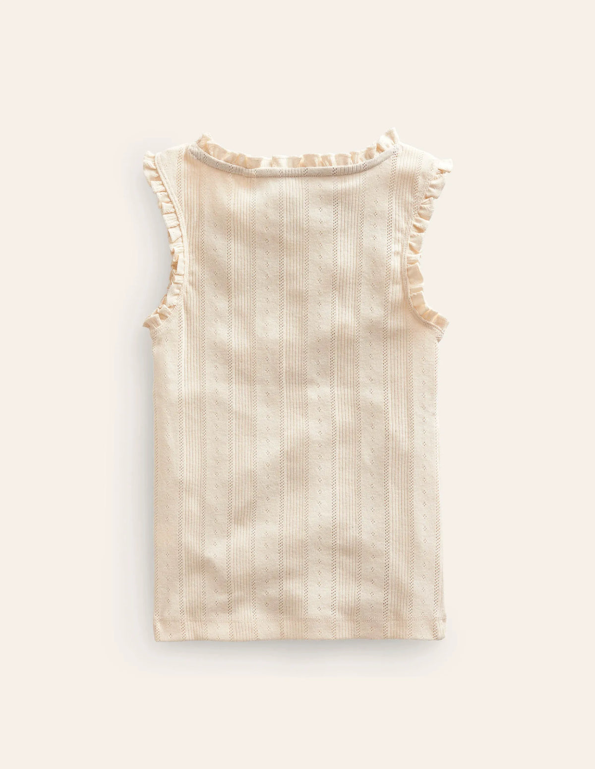Pointelle Tank Top-Ivory