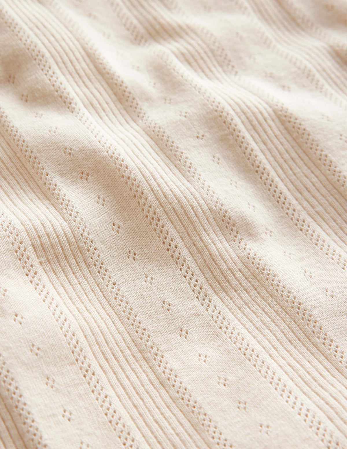 Pointelle Tank Top-Ivory