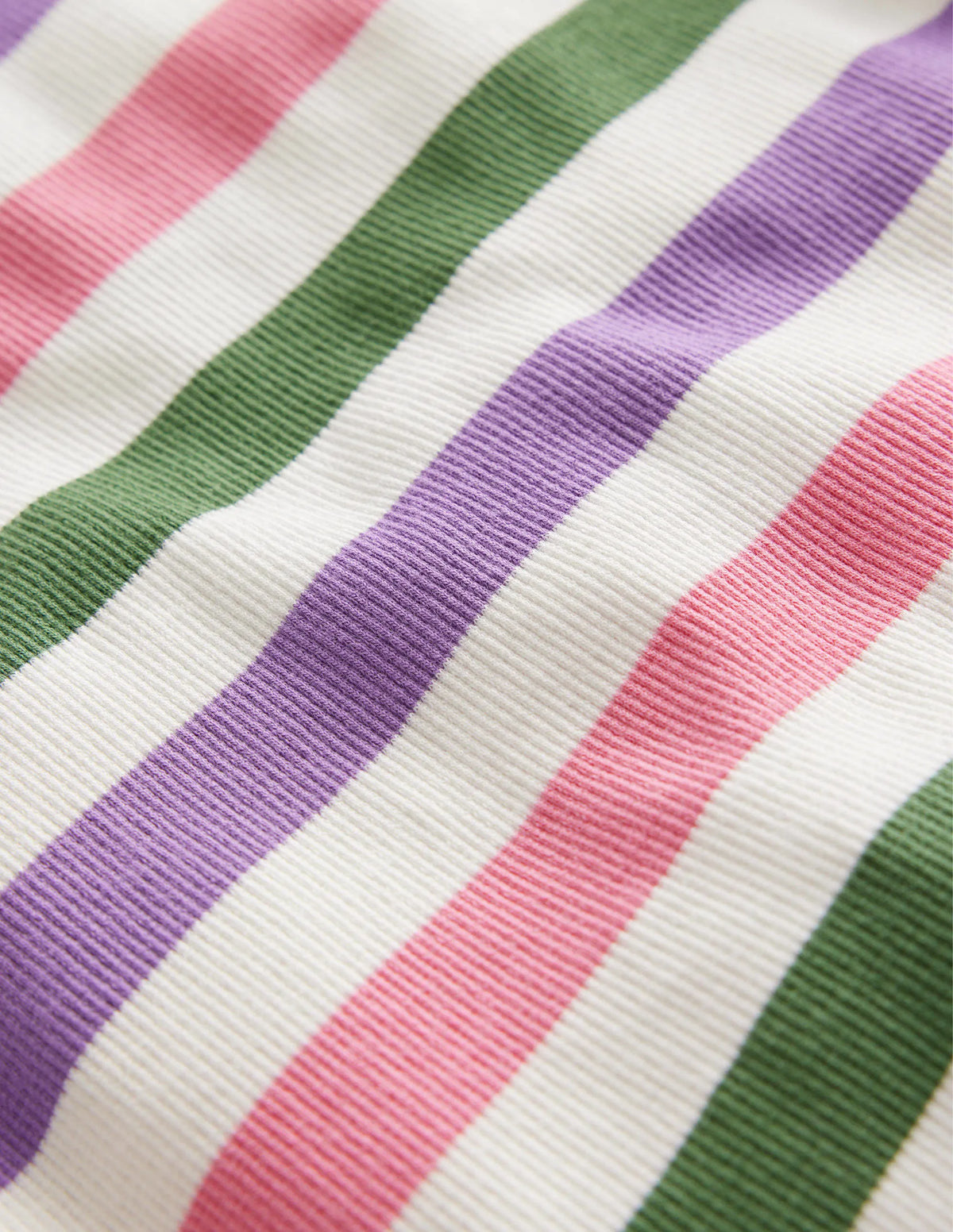 Cropped Long Sleeve T-shirt-Carousel/Aster