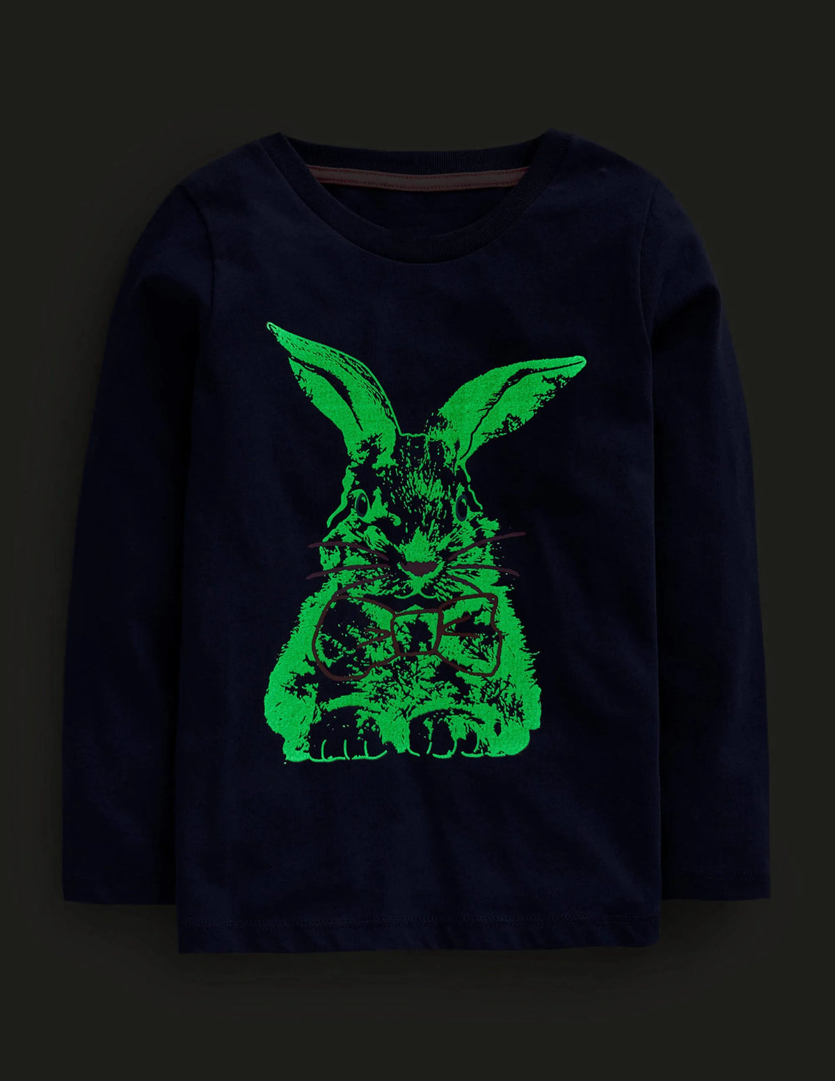 Metallic Logo T-shirt-College Navy Bunny