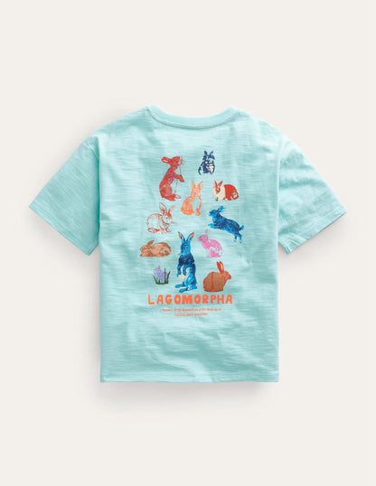Relaxed Printed T-shirt-Opal Green