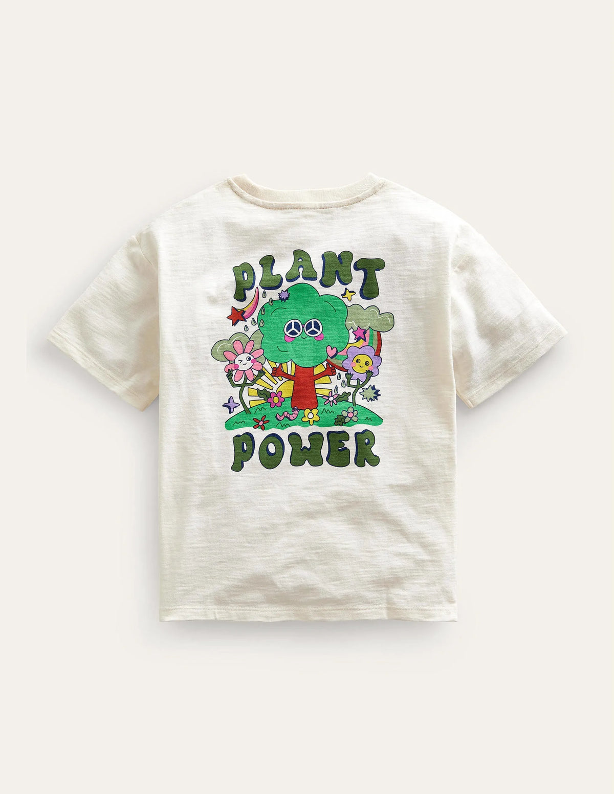 Relaxed Printed T-shirt-Vanilla Pod