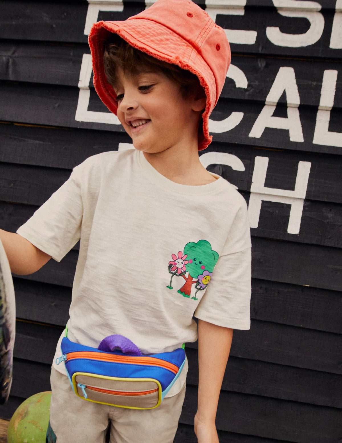 Relaxed Printed T-shirt-Vanilla Pod